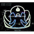 Сапфировый тиара оптовый свадебный дизайн белый жемчуг тиара шотландский крона металл гребень короны дешевый